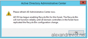 Active Directory Enable Recycle Bin