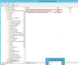 GPO Server Manager Disabled