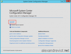 SCCM 2012 SP2 Install