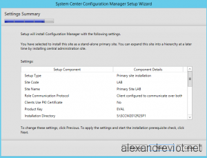 SCCM 2012 SP2 Finish Page