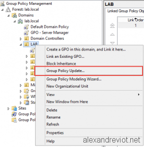 GPMC Group Policy Update