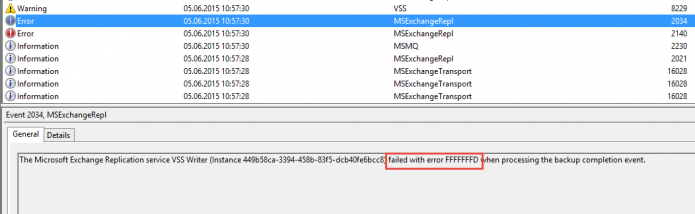vss and spp application event logs vss and spp application event logs