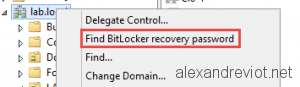 Find Bitlocker Recovery Password