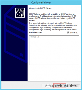 DHCP Failover Wizard