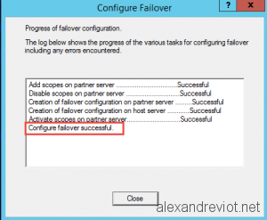 DHCP Failover Creation