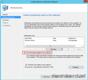 SCCM Collection Incremental