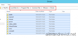 VMware drivers folder