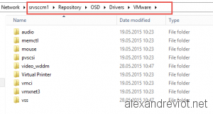 SCCM Repository VMware Drivers