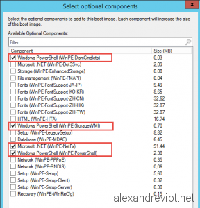 Boot Image Powershell Components