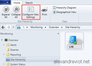 Site Configure View Settings