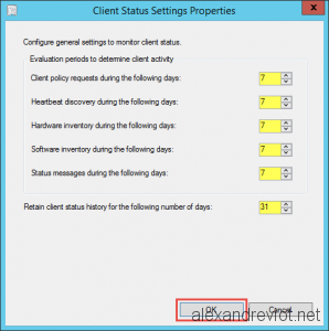 Client Status Settings