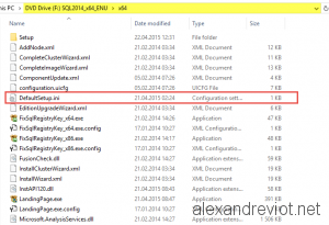 DefaultSetup.ini SQL Server