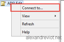 ADSI Edit Connect to