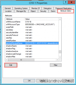 ServicePrincipalName Edit