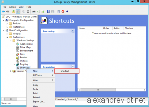 GPO Create shortcut