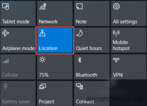 Localization feature Action Center