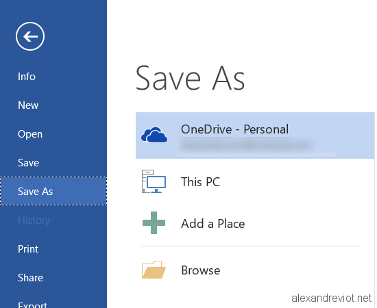 disable microsoft onedrive office 2016 windows 10