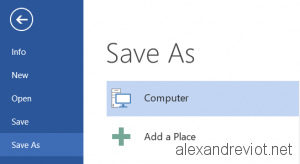 Save As Disable OneDrive