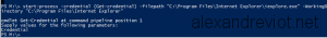 Start-Process Credential no errors